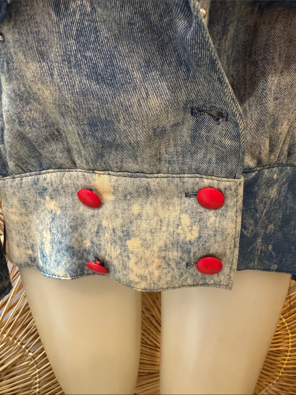 Vintage Denim Ruffled Jacket - Picture 3 of 9
